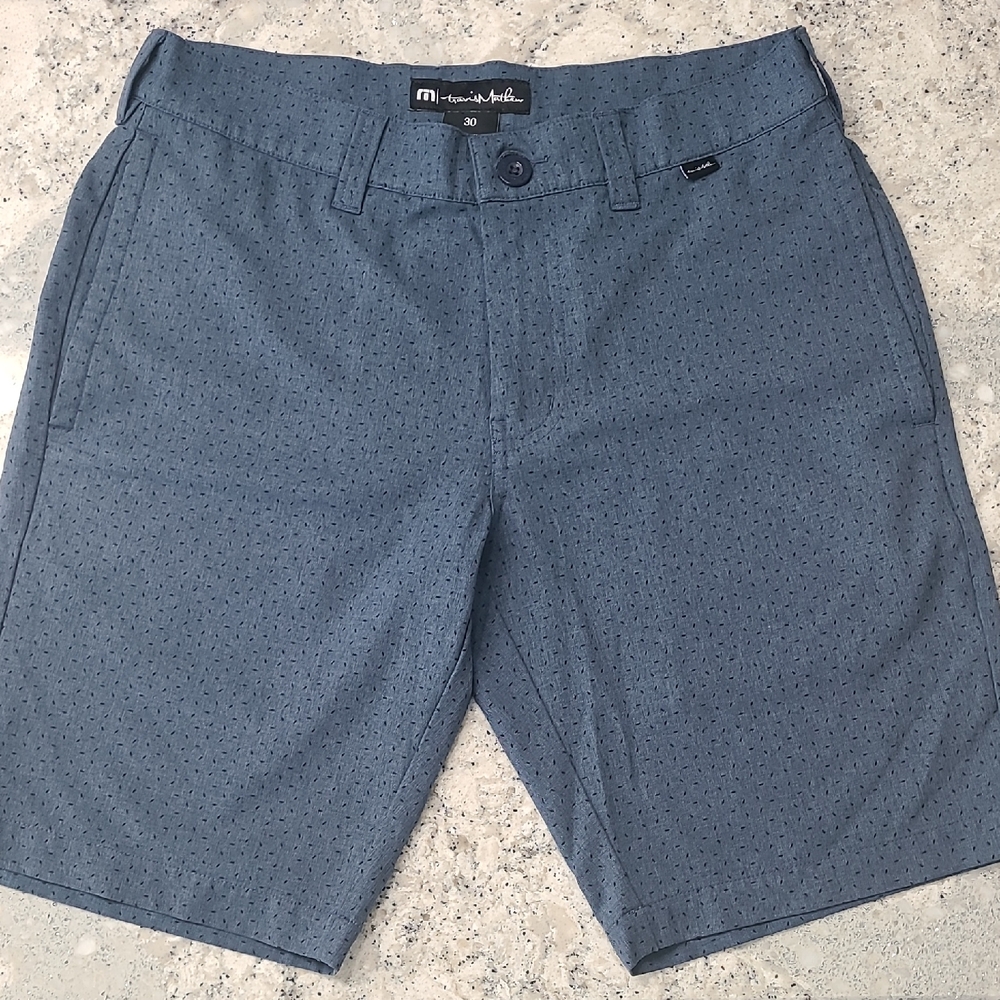 TravisMathew Men's Deep Blue subtle patterned Shorts